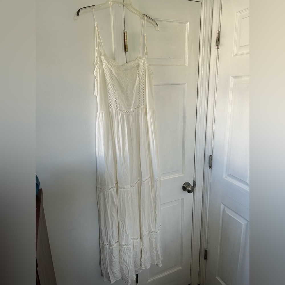 White Flowy Maxi Dress